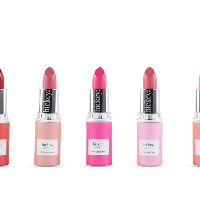 Lipstick Fashion Week Collection, 5 Piece Refill Set (Mile High, Birthday Suit, Walk of Shame, Beach Babe, Skinny Dip), Long Lasting Hydrating Lipstick for Women, Vegan & Gluten-Free