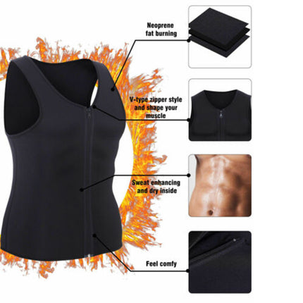 Men's Neoprene Waist Trainer Vest for Weight Loss by Gilded Grace
