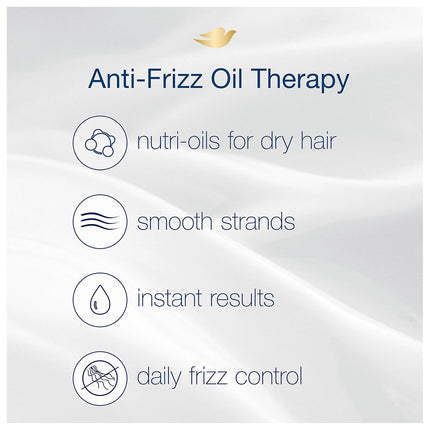 Dove Nutritive Solutions Dry Hair Conditioner for Frizz Control - Oil Therapy with Nutri-Oils, 12 Oz, 4 Count