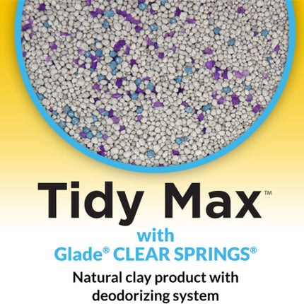 Purina Clumping Cat Litter, Tidy Max Glade Tough Odor Clear Springs Multi Cat Litter - 38 Lb. Box