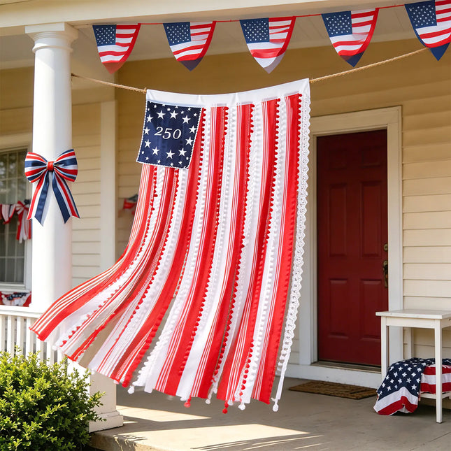 Memorial Day Sale 4Th of July Decorations Rag American Flag Banner 4 X 2.3 Ft for Memorial Day Independence Day 250Th Anniversary Celebration Indoor Outdoor Home Party Supplies Outdoorfun,Summerwins