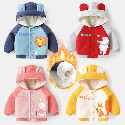 Baby Fleece Hooded Jacket for Boys and Girls Winter by Gilded Grace